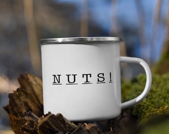 101st Airborne NUTS Enamel Camping Mug - Band of Brothers WWII Gift