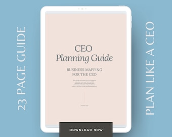 CEO New Year Planning Guide | Business Printable | Business Planner PDF | Business Planning | Business Planner | 2021 Business
