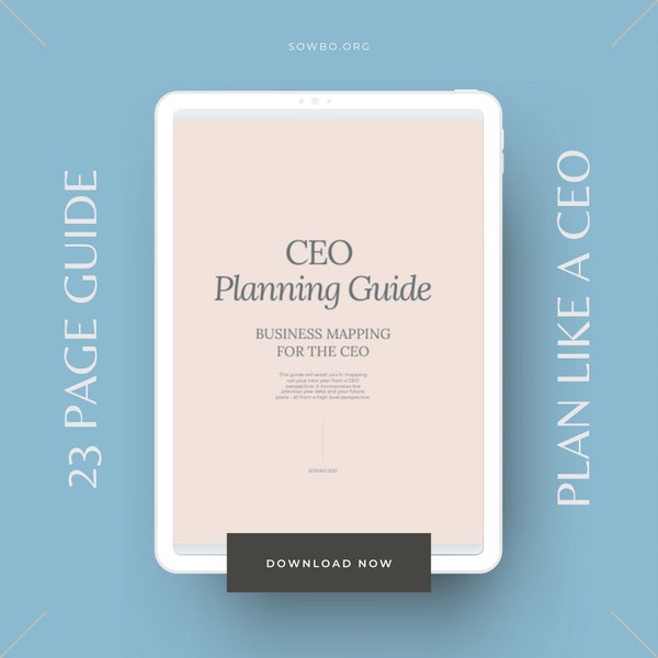 CEO New Year Planning Guide | Business Printable | Business Planner PDF | Business Planning | Business Planner | 2021 Business