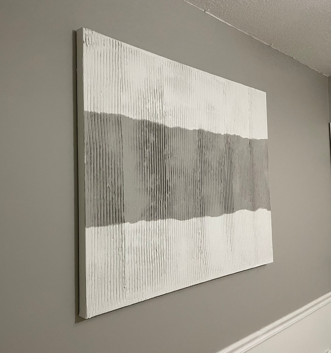 Textured Canvas Painting / Spackle Art / Farmhouse Art / Etsy