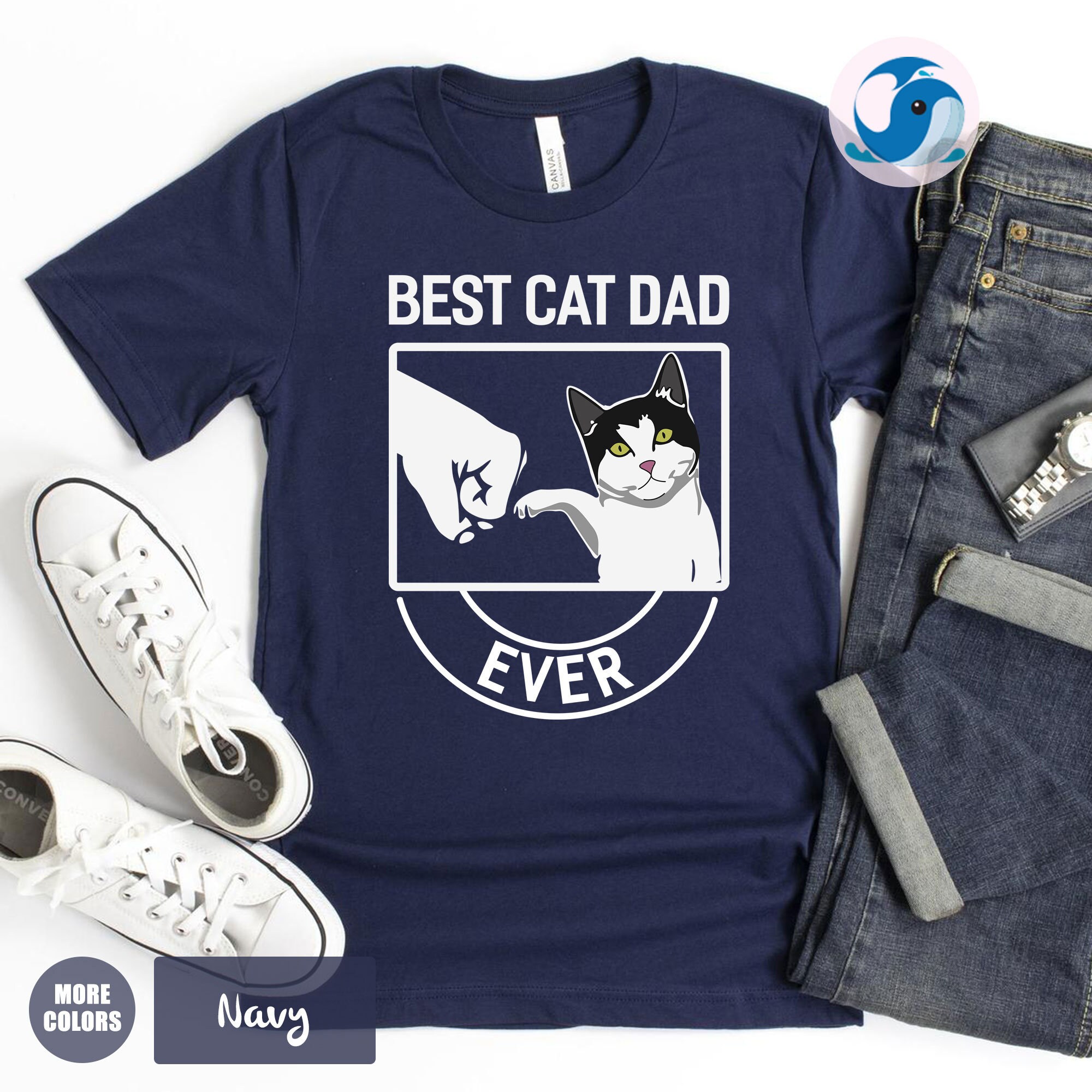 Cat Daddy Funny TShirt Cat Lover Shirt Best Cat Dad Ever Etsy