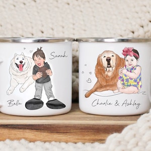 Personalized Christmas Childrens Hot Chocolate Mug, Kids Xmas Enamel Mug, Christmas mug, Christmas Eve Box Ideas, Gift for Children