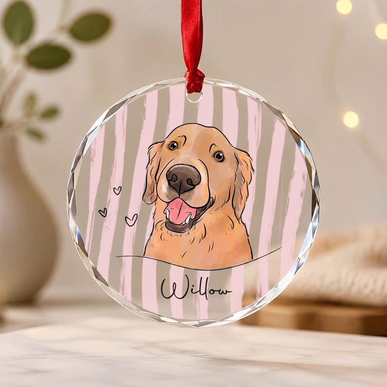 Custom Memorial Ornament, Dog Cat Ornament, Dog Loss Gift, Pet Loss Gift, Pet Memorial Gift image 5