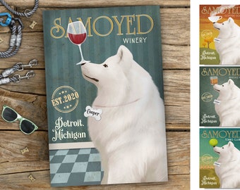 Samoyed Canvas, The Samoyed Print, Samoyed Wall Decor, Samoyed Art, New Home Decor, Gift for Friends, Custom Dog Art