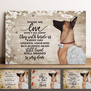 Belgian Malinois Memorial Canvas, Malinois Loss, Malinois Bereavement, Malinois Sympathy, Pet Memorial, Home Decor, Gift Home, Wall Hanging