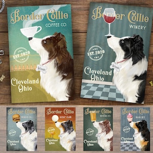 Border Collie Canvas, Border Collie Decor, Custom Border Collie Gift, Custom Pet Portrait, Home Decor, printable art, Custom Gift