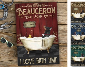 Beauceron   Bath Soap Canvas,  Beauceron   Bathtub Canvas, Beauceron Bathroom Canvas, Fathers day gift, Dad gift