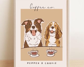 Custom Pet Portrait, Dog Portrait From Photo, Pet Line Art Drawing for Dog Cat Lovers, Gift for Dog Owner