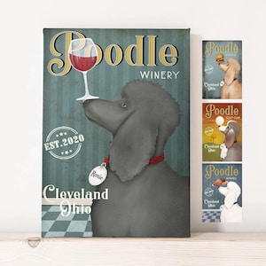 Poodle Dog Canvas, Custom Poodle Portrait, Poodle Dog Wall Decor, Poodle Decor, Livingroom wall art, Best Gift For Friends