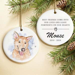 Personalized Memorial Heart Lithograph - Custom Dog Photo - Best Friends Come Into Our Lives and Leave Pawprints On Our Hearts main image 1