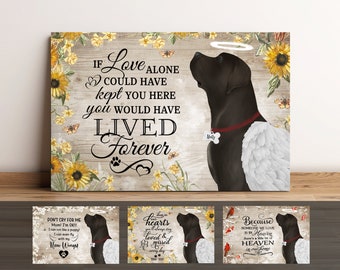 Labrador Memorial Canvas, Labrador Loss, Labrador Bereavement, Labrador Sympathy, Gifts for Dog Lovers, Gifts for Dog Owners, Pet Loss Gift