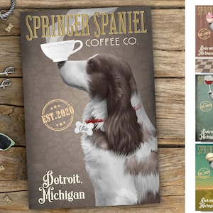 Springer Spaniel Canvas, Springer Spaniel Portrait, Springer Spaniel Art, Springer Spaniel Wall Art, Custom Decor, Best Gift For Friends