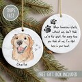 Pet Watercolor Memorial Ornament, Pet Portrait Watercolor from Photo, Custom Dog Sympathy Gift, Pet Bereavement Gift, Dog Loss Gift