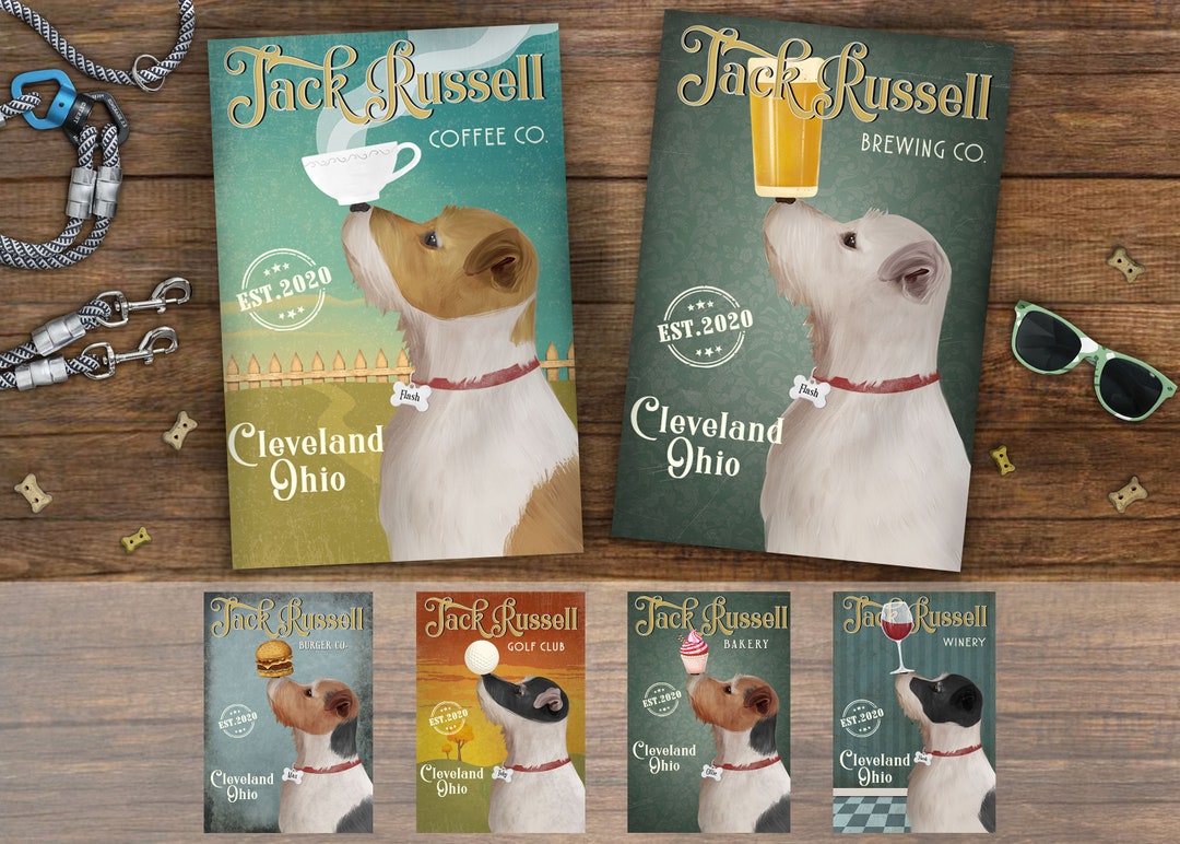 Jack Russell Canvas, Custom Jack Russell Print, Jack Russell Decor