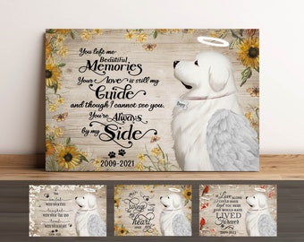 Great Pyrenees Memorial Canvas, Great Pyrenees Loss, Pyrenees Bereavement, Pyrenees Sympathy, Pet Memorial, Gifts for Dog Owners, Pet Gift