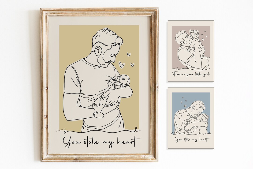 First Father's Day Picture Frame | Personalized First Father's Day Gift From Baby Boy Or Girl | Gifts For New Dad | 1st Father's Day Frames