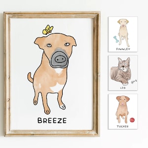 Custom Funny Pet Portrait, Ugly Portrait, Custom Bad Pet Portrait, Dog Ugly Portrait, Dog Wall Art, Memorial Pet Portrait