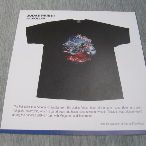 Judas Priest 1991 tour camiseta 140x145mm imagen del libro vintage, 1990s, rock, música, arte, foto, imagen, indie, retro, mini póster ZA6