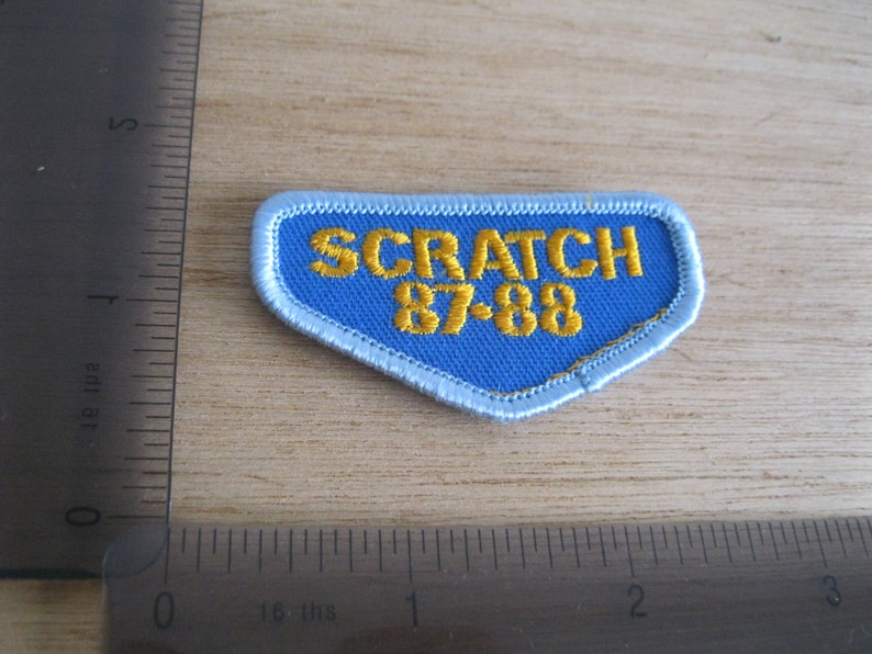embroidered Americana NF old badge rock n roll rap hip hop sew or iron on sports blue orange Tiny scratch 87-88 bowling vintage patch