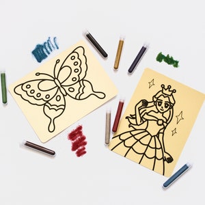 Set di sabbia colorata "Spring Butterfly and The Princess Bella"