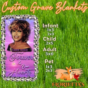 Custom Grave Blanket, Memorial, Keepsakes, Grave Marker