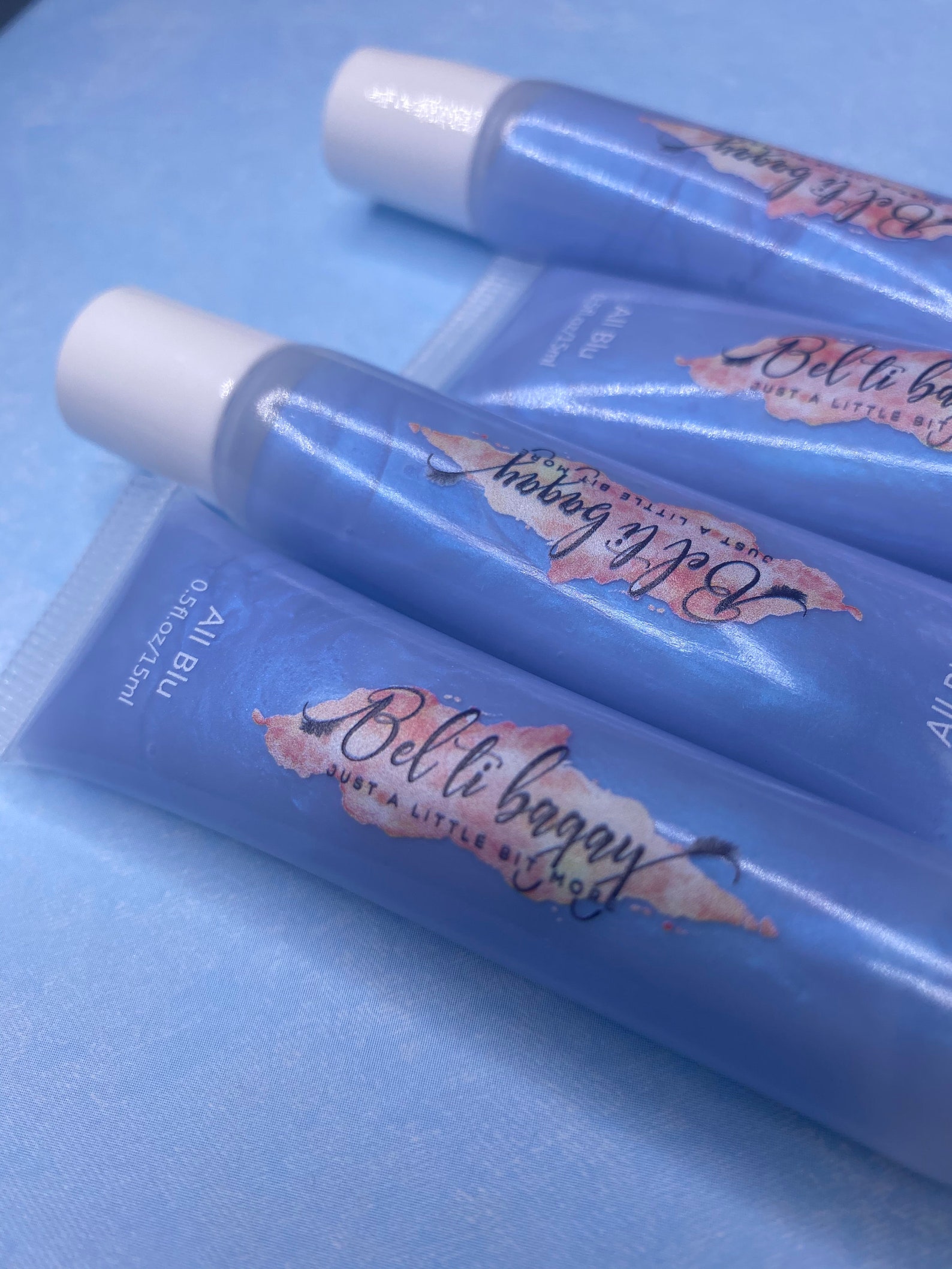 Lip Gloss Natural blue Clear lip gloss Etsy