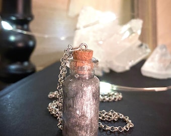Argentum // silver resin potion vial/bottle necklace