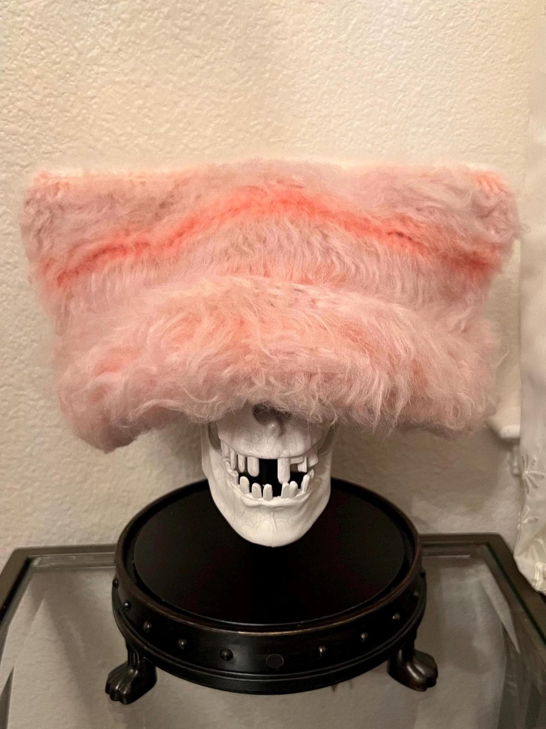 Fluffy Pink Cat Hat // Crochet Cat Ear Beanie Handmade - Etsy