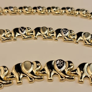 Elephant Bracelet 10K Gold , Lucky Gold Bracelet, Gift For Mom. image 4