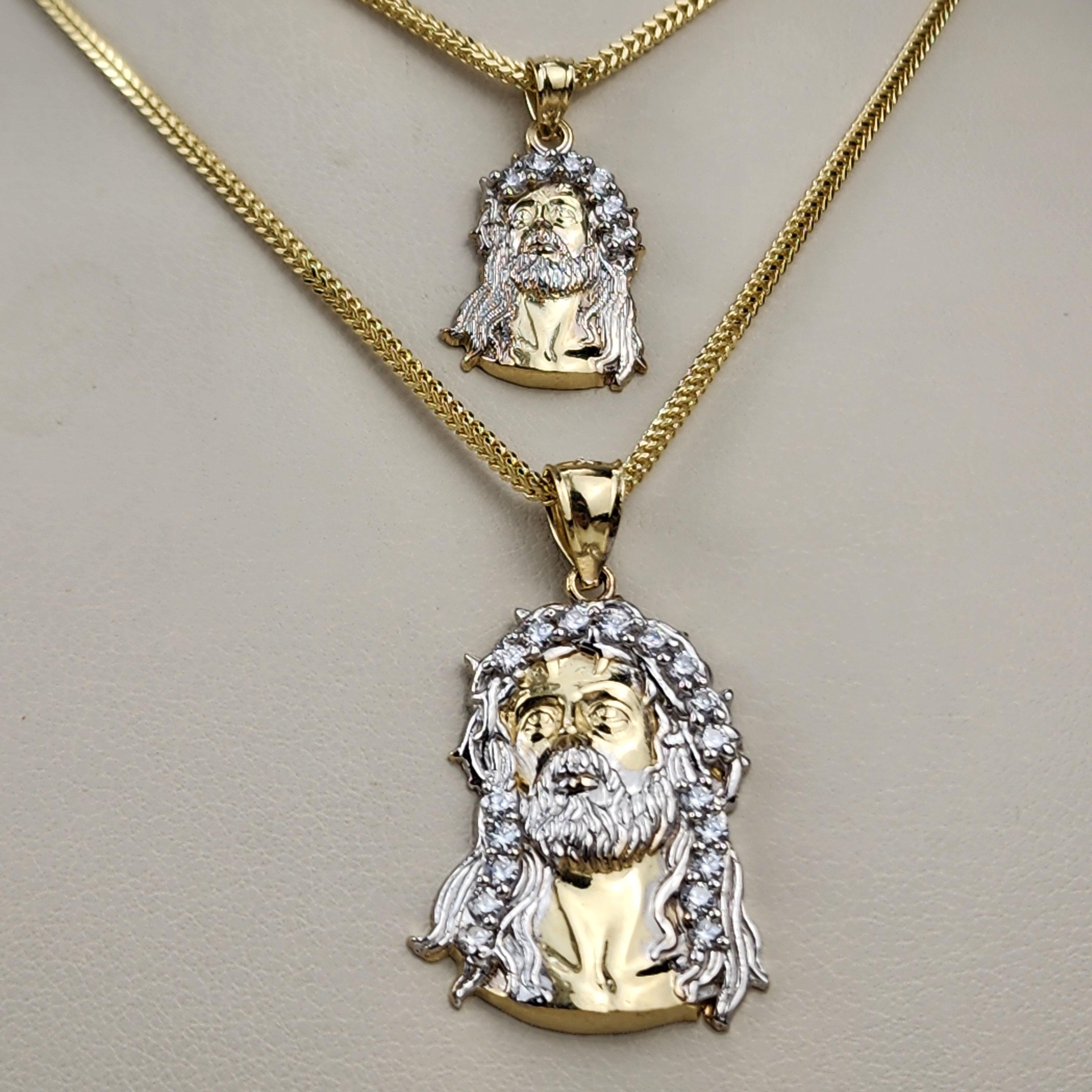 10Kゴールド イエスペンダントネックレス：クリスチャンギフト - Etsy 日本