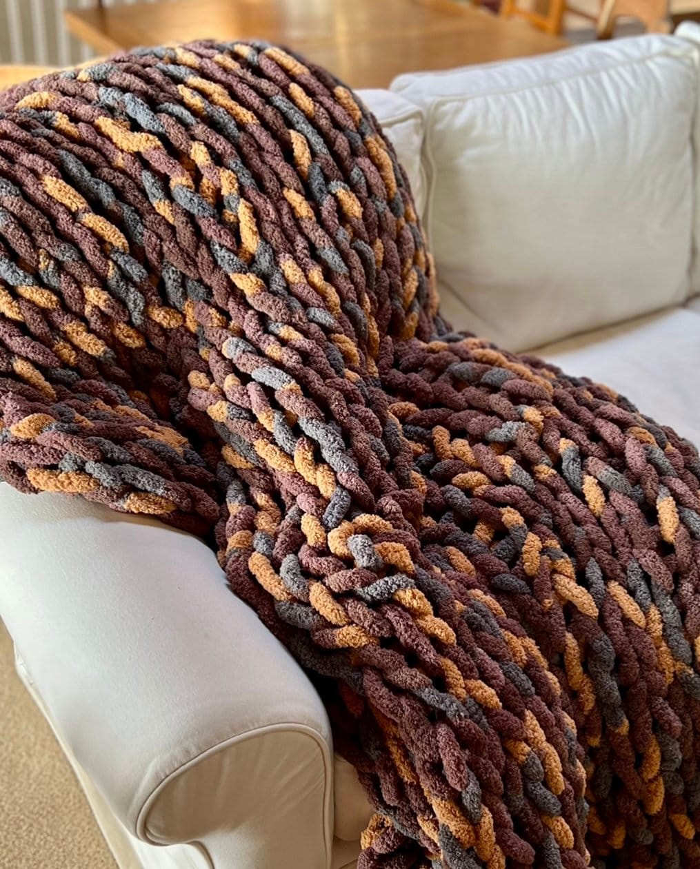 Chunky Knit Blanket variety of Sizes in a Variety of Colors Etsy