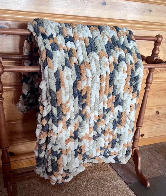 Chunky Knit Blanket variety of Sizes in a Variety of Colors Etsy