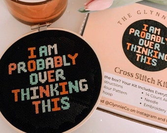 Cross Stitch Kit | Overthinker Design | Make it Yourself!