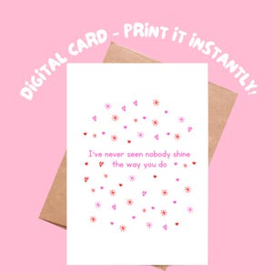 Carte de compliments imprimable | Carte de remerciement numérique inspirée de Taylor Swift pour vos amis ou vos proches | Remise des diplômes, carte de félicitations