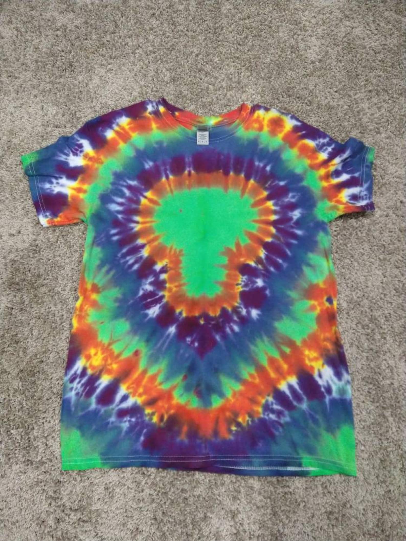Mushroom Tie Dye T-shirt Medium | Etsy