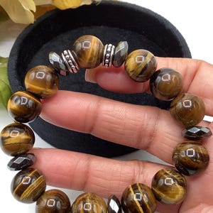 Tiger’s Eye and Gunmetal Hematite Bracelet
