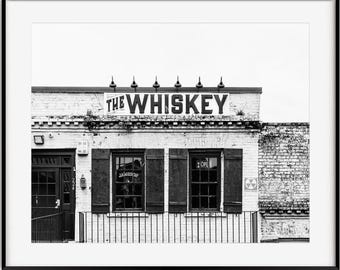 Lámina decorativa de bar de whisky, fotografía de Savannah, arte mural en blanco y negro para carrito de bar, decoración moderna para cocinas, arte para restaurantes, hoteles o Airbnb.