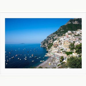 Positano Italy Print, Amalfi Coast Photography, Italian Beach Print, Mediterranean Beach, Large Wall Art for Beach House, Hotel or Airbnb