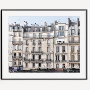 Parisian Architecture Print, Neutral Paris France Photography, Travel Wall Art, French Home Decor, Minimal Wall Decor for Living Room