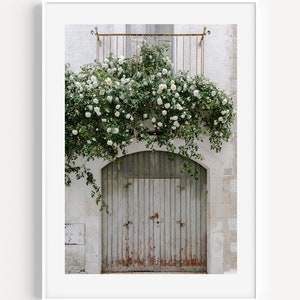Blue Door Print, European Doorways, Italy Door and Balcony Poster, Romantic Wall Decor, Travel Photography, Minimal Wall Art for Living Room