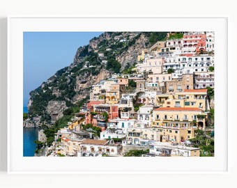 Positano Amalfi Coast Italy Print, Italian Wall Decor, Seaside Village, Europe Travel Photography, Colorful Wall Art for Living Room