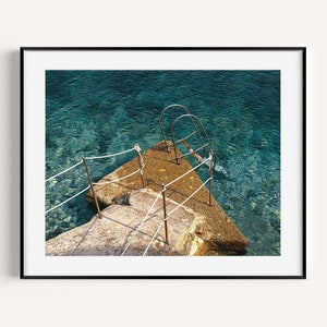 Capri Amalfi Coast, Neutral Beach Print, Mediterranean Wall Art, Italy Travel Photography, Coastal Wall Art for Beach House or Living Room