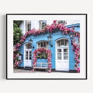 Number Fifty Cheyne Walk Chelsea Flower Show London Photography, Travel Poster, Girly Wall Art, Pastel Wall Decor, Botanical Art Print