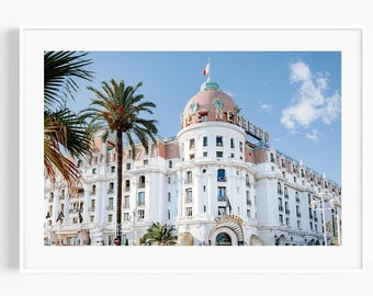 Hotel Negresco Art Print, French Riviera Poster, Le Negresco Nice France Photography, French Riviera Wall Decor, Europe Travel Poster