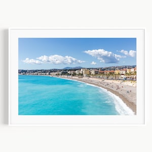 Nice France, South of France, Cote d'Azur, Travel Poster, French Riviera, Coastal Decor, Coastal Wall Art, French Coast, Beach Photography