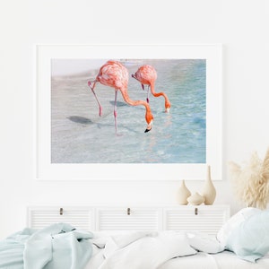 Pink Flamingo Print, Large Flamingo Wall Decor, Aruba Photography, Flamingo Beach Decor, Flamingo Gift, Flamingo Nursery, Tropical Wall Art