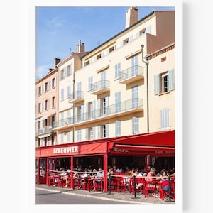 Saint Tropez Print, Cote d'Azur French Riviera Photography, Senequier Restaurant, St Tropez Gift, South of France Wall Art for Living Room