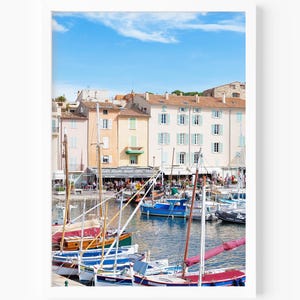 St. Tropez Print, Cote d&#39;Azur Photography, South of France Travel Poster, French Riviera Photo, Coastal Wall Decor, Large Wall Art