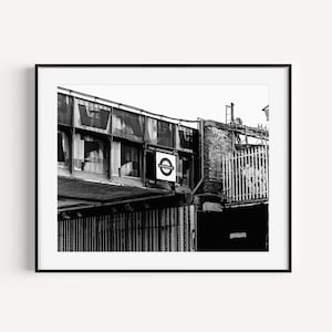 London Underground Poster, Black and White Underground Station Print, Ladbroke Grove, Transport Poster, Tube Station Sign, London Wall Art