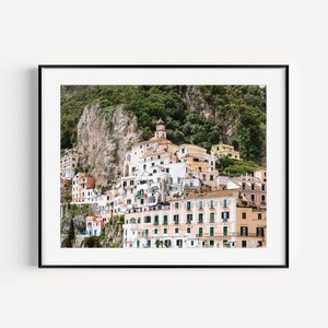 Amalfi Coast Art, Italy Travel Photography, Italian Wall Decor for Living Room, Amalfi Italy Skyline, Amalfi Coast Gift, Large Wall Art